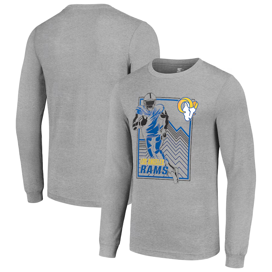 Men Los Angeles Rams grey 2024 NFL Long sleeve T Shirts